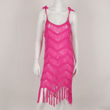 European And American Vintage Knitted Halter Dress