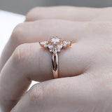 Rose Gold Vintage Minimalist Engagement Promise Ring