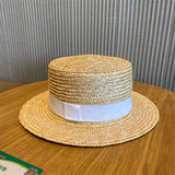 Woven Raffia Straw Hat Vintage  Female Sunscreen Sunshade