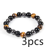 Triple Vintage Protection Bracelet with Tiger Eye