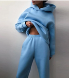 Vintage  Women’s Casual Hooded Tracksuit