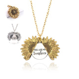 You Are My Sunshine Sunflower Vintage Necklace