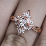 Rose Gold Vintage Minimalist Engagement Promise Ring