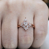 Rose Gold Vintage Minimalist Engagement Promise Ring