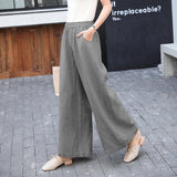 Vintage Boho Wide-Leg Cotton Summer Pants