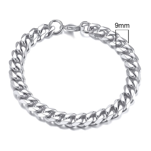 Vintage Men's Chunky Curb Chain Bracelet