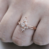 Rose Gold Vintage Minimalist Engagement Promise Ring