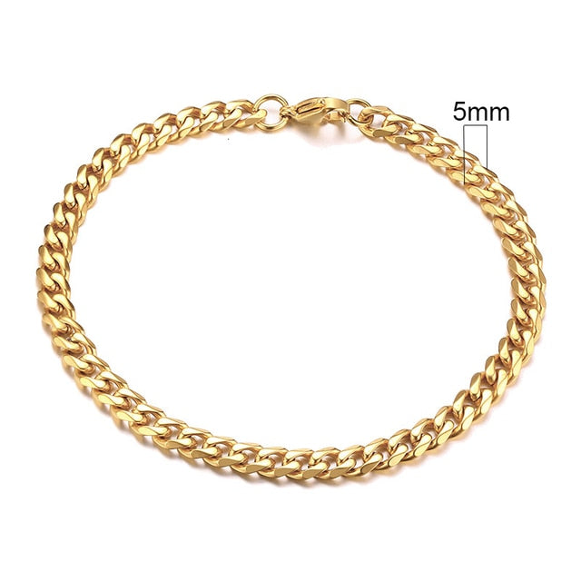 Vintage Men's Chunky Curb Chain Bracelet