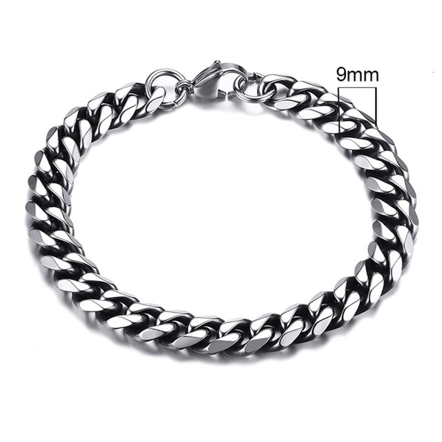 Vintage Men's Chunky Curb Chain Bracelet