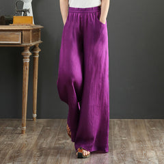 Korean Linen Wide Leg Summer Pants