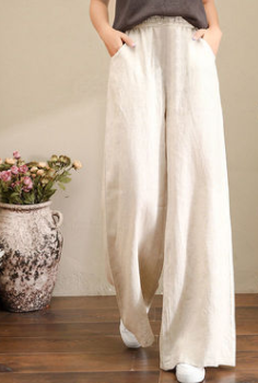 Korean Linen Wide Leg Summer Pants