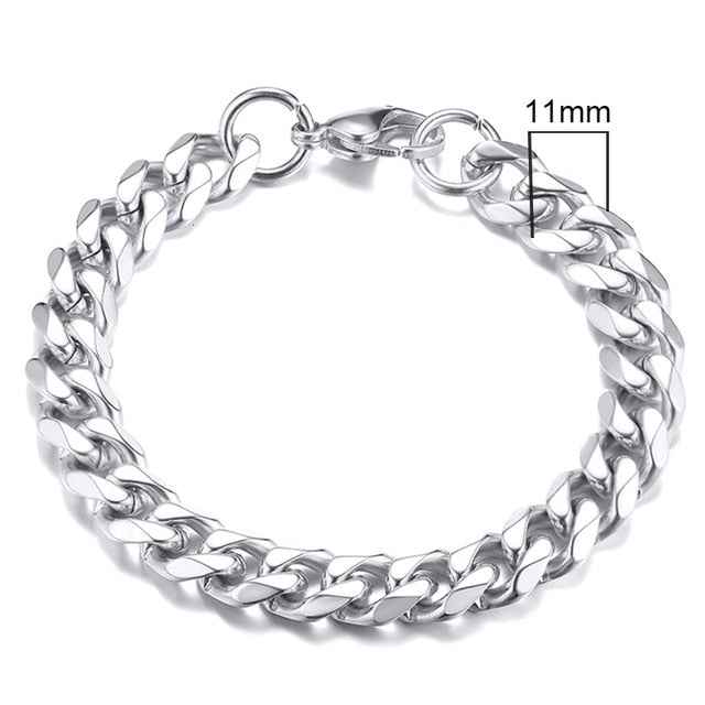 Vintage Men's Chunky Curb Chain Bracelet