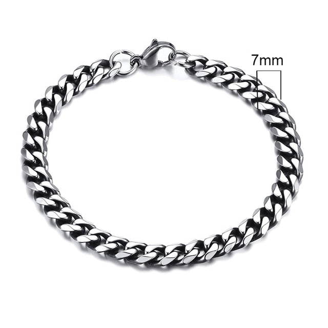 Vintage Men's Chunky Curb Chain Bracelet