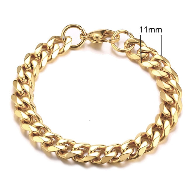 Vintage Men's Chunky Curb Chain Bracelet