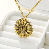 You Are My Sunshine Sunflower Vintage Necklace