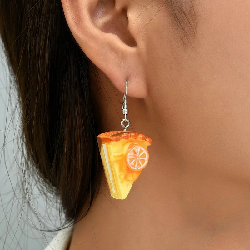 Vintage Handmade Strawberry Cake Earrings Women