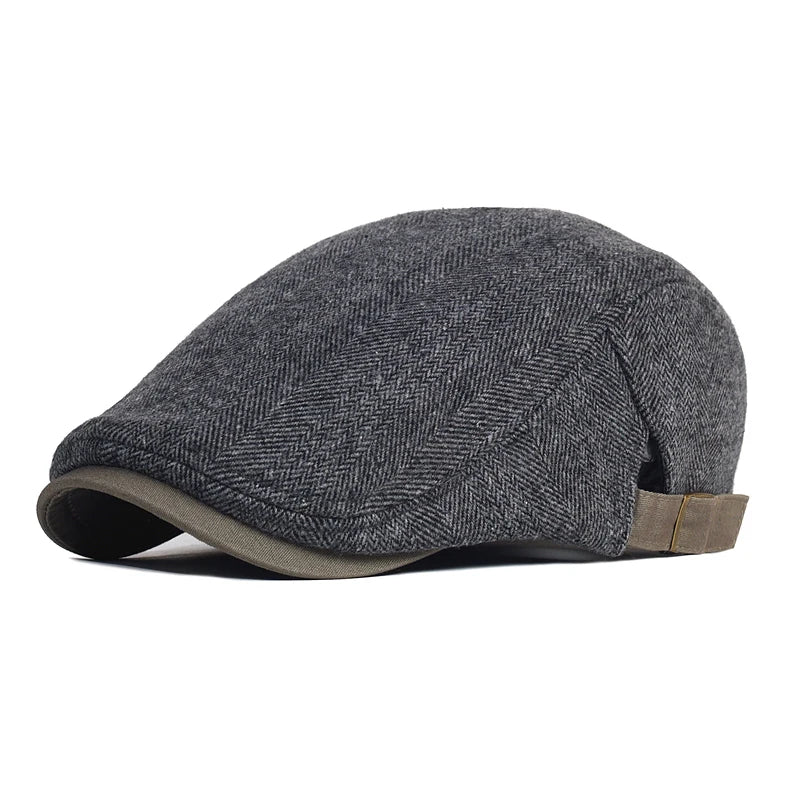 Men's Winter Wool Vintage Newsboy Cap