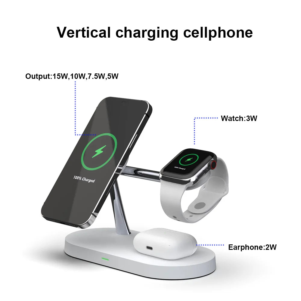 Magnetic 3-in-1 Wireless Charger Stand