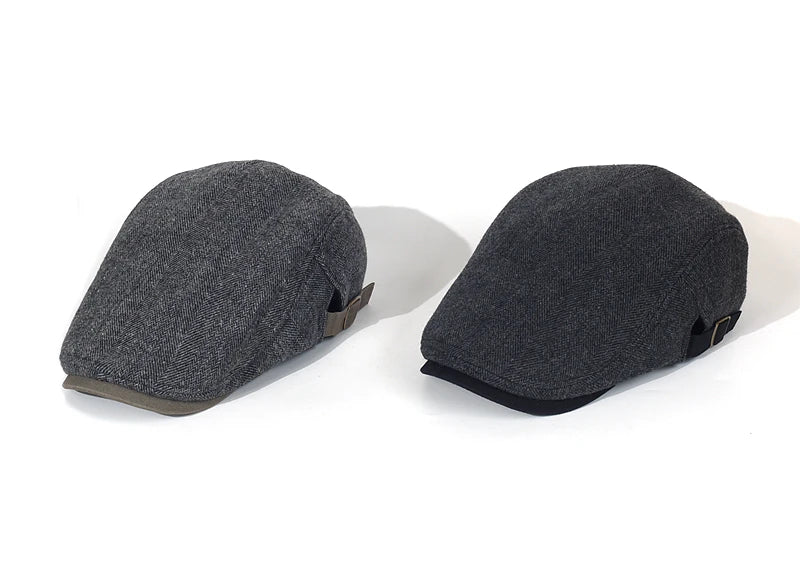 Men's Winter Wool Vintage Newsboy Cap