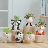 Vintage Nordic Ceramic Animal Pots for Succulents