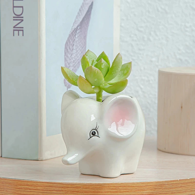 Nordic Ceramic Animal Pots for Succulents