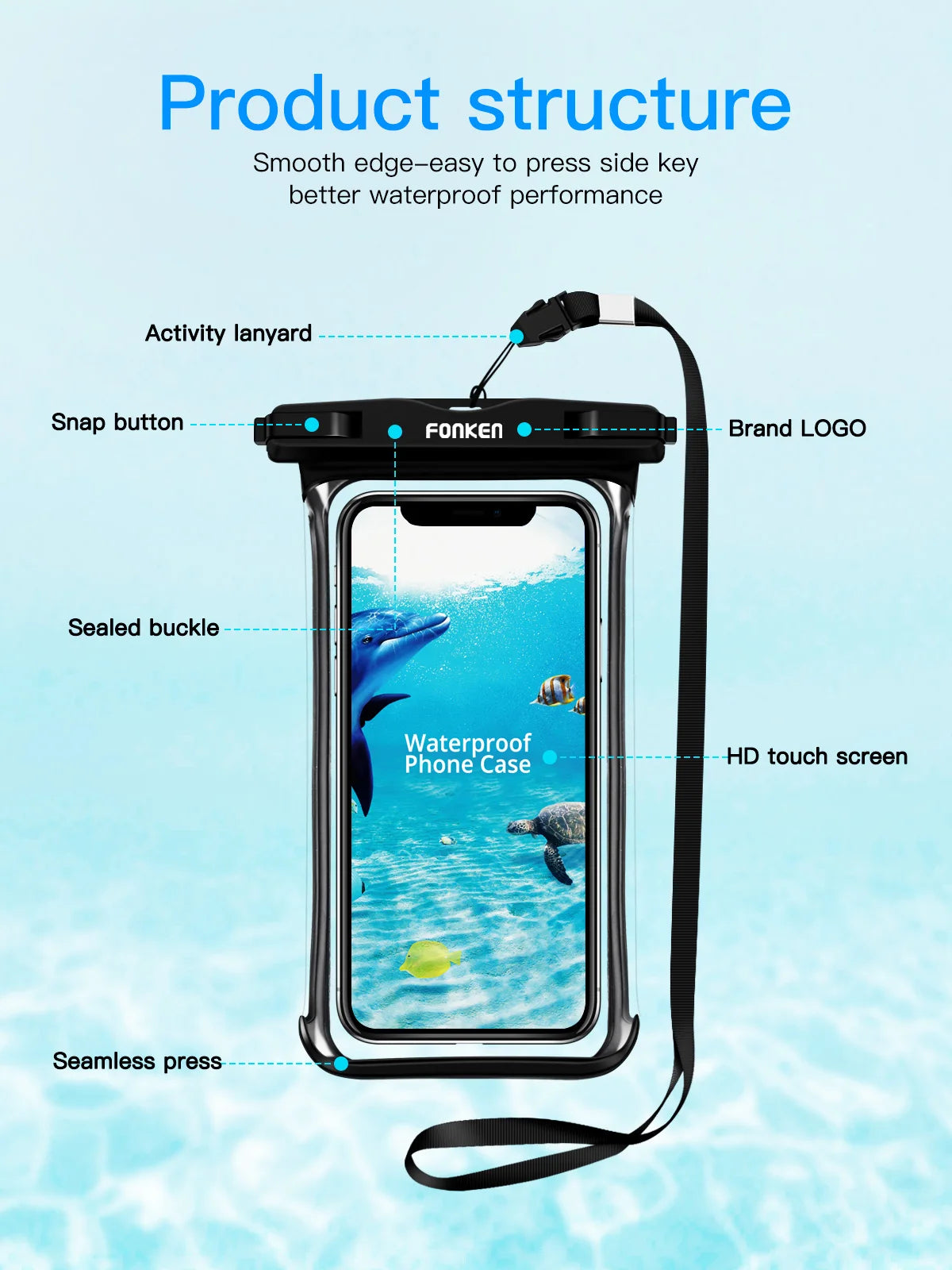 Vintage Waterproof Phone Case Swimming Pouch