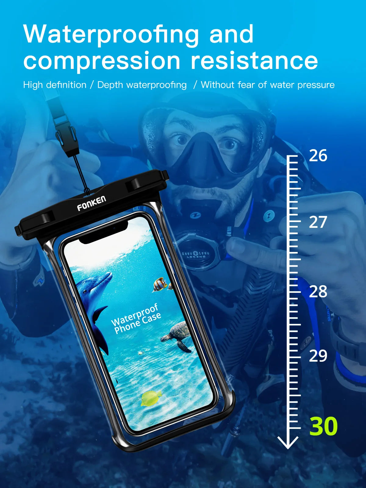 Vintage Waterproof Phone Case Swimming Pouch