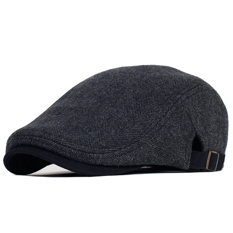 Men's Winter Wool Vintage Newsboy Cap