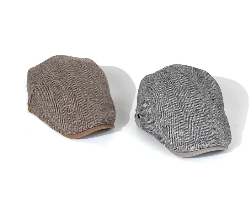 Men's Winter Wool Vintage Newsboy Cap