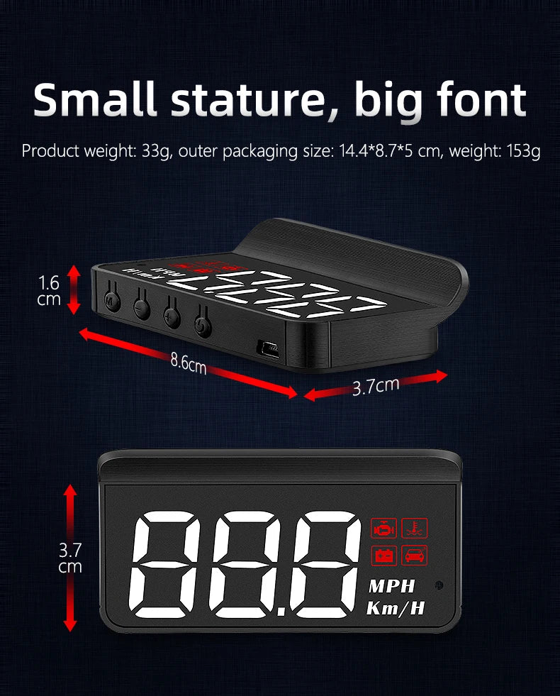 Vintage Digital Car Speedometer Projector Display