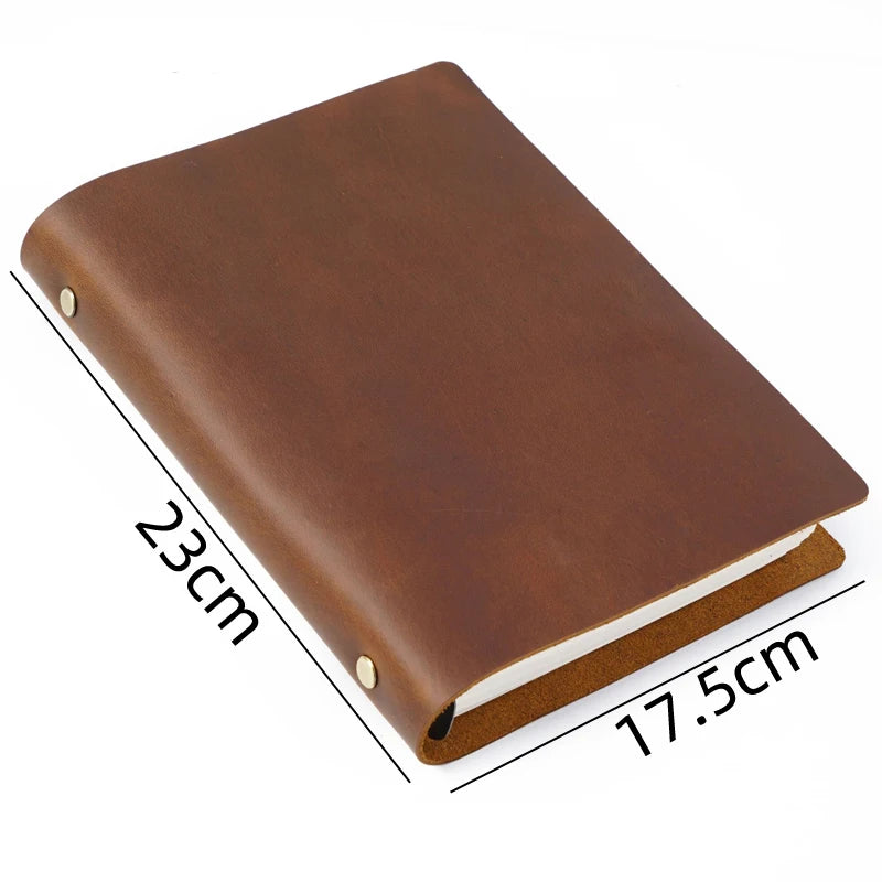 Vintage Real Cow Leather Cover Notebook