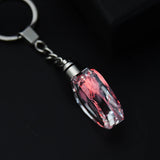 Vintage Fairy Rose Flower Love Shape Crystal LED Light Keychain