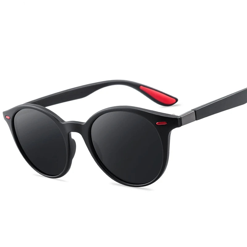 Unisex Retro Rivet Polarized Sunglasses Fashion Oval Frame Sun Glasses For Men Women Driving Shade Eyewear Gafas De Sol UV400