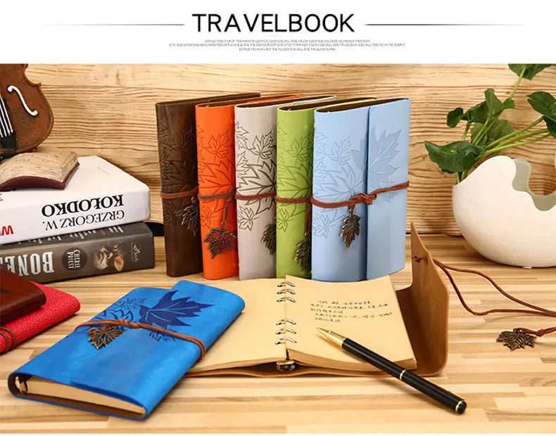 Travelers Vintage Notebook PU Leather Blank Kraft Diary Note Book