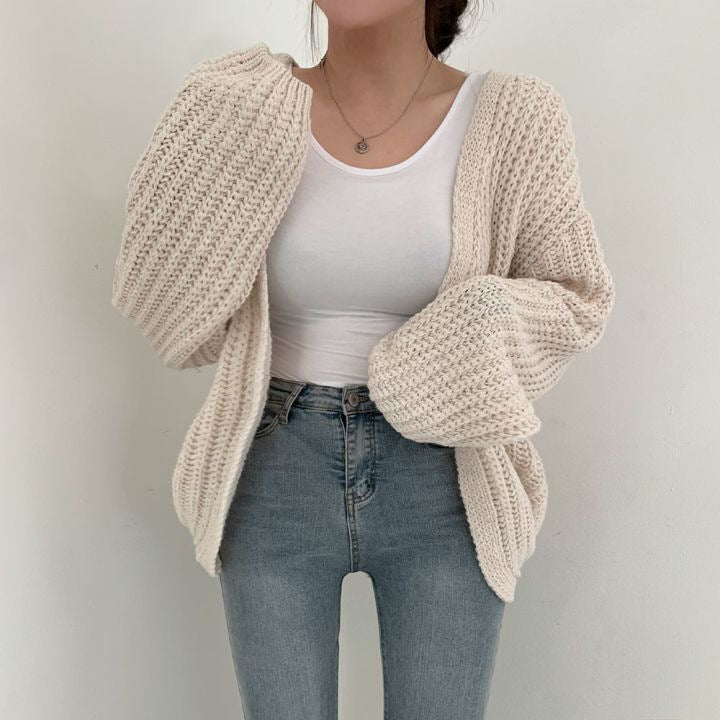 Vintage Casual Versatile Knit Cardigan Sweater Jacket