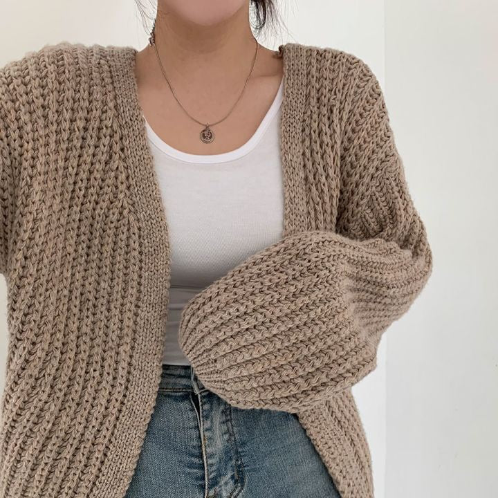 Vintage Casual Versatile Knit Cardigan Sweater Jacket