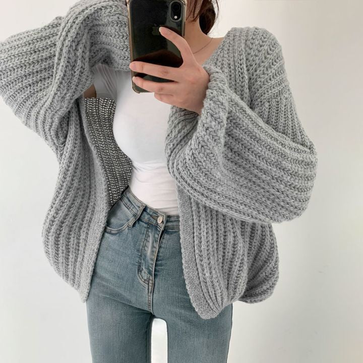 Vintage Casual Versatile Knit Cardigan Sweater Jacket