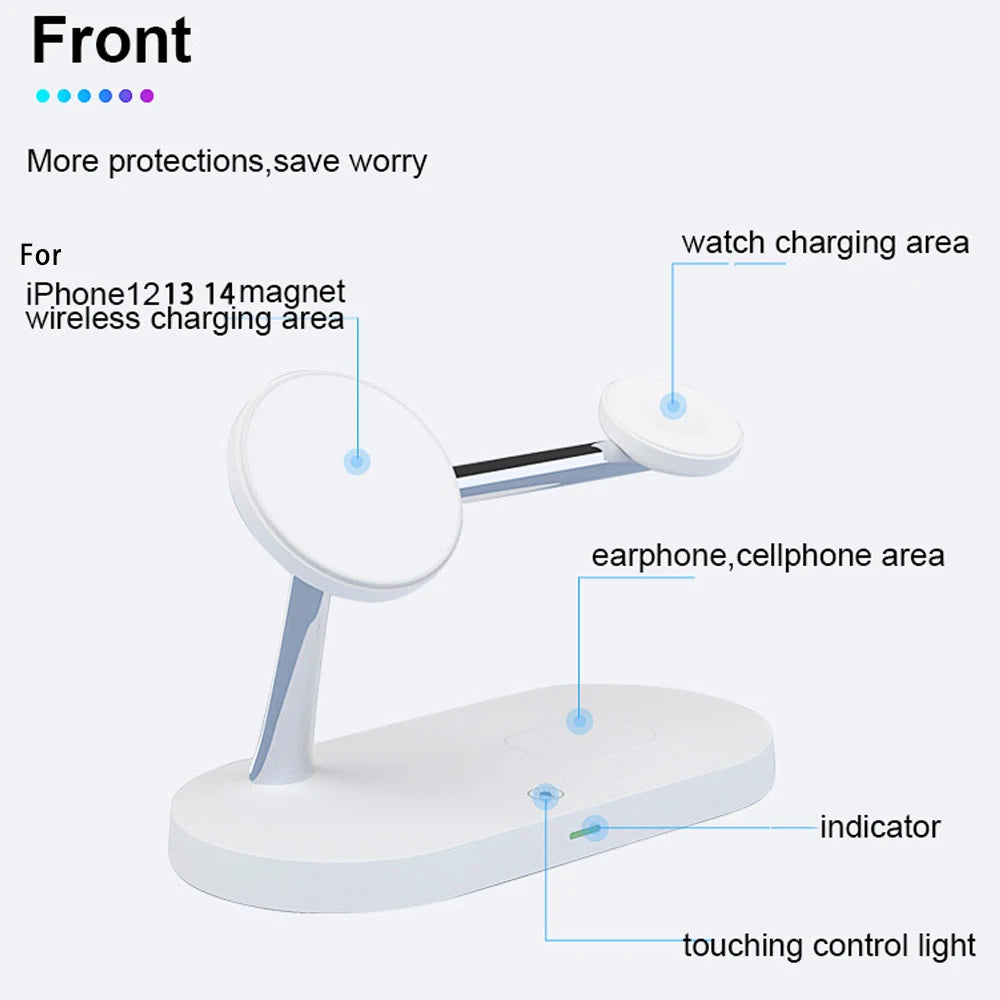 Magnetic 3-in-1 Wireless Charger Stand