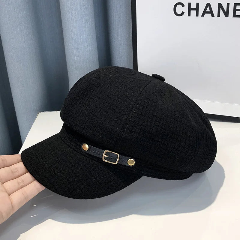 Winter Fashion Women Berets Retro Vintage Newsboy Hat