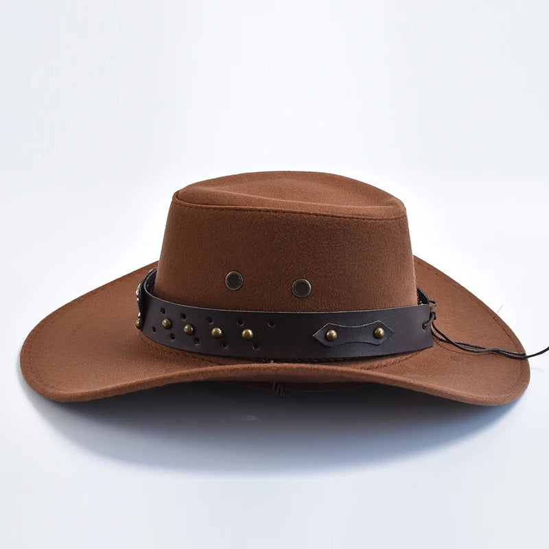 Vintage Suede Cowboy Hat for Parties