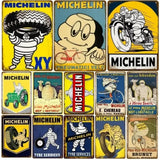 Vintage Michelin Metal Signs Shabby Chic Sign Posters