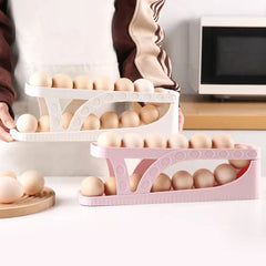 Automatic Scrolling Egg Rack Organizer