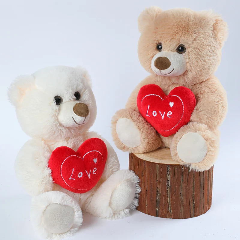 Vintage Heart Bear Dog Plush Toys