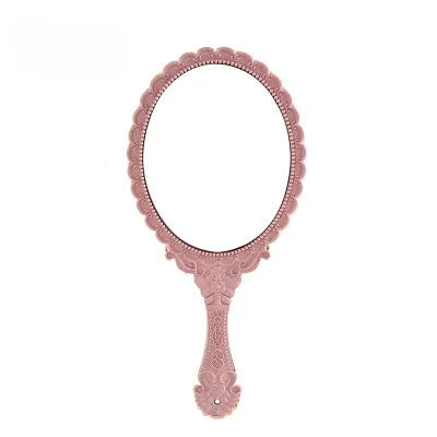 Vintage Carved Handheld Vanity Mirror