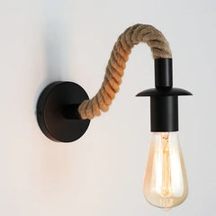 Retro Hemp Rope Wall Lamp