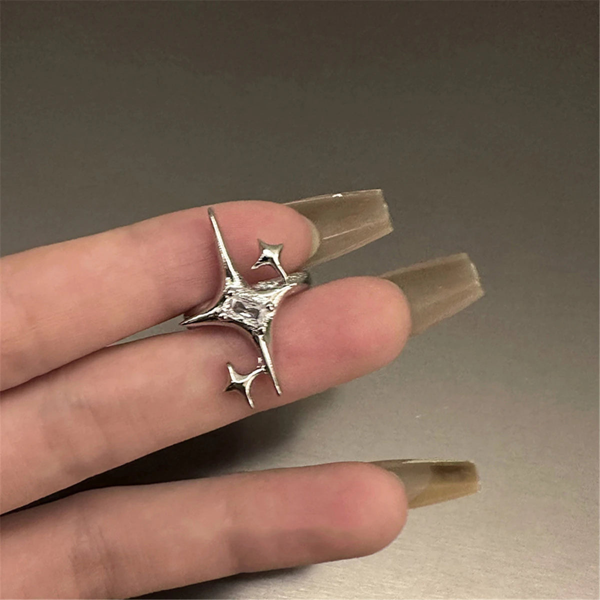 Vintage Adjustable Star Open Ring