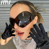 Steampunk Vintage Oversized Sunglasses for Women