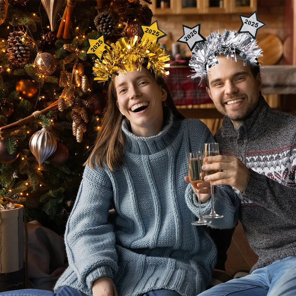 2025 Glitter Sequins Christmas Headbands