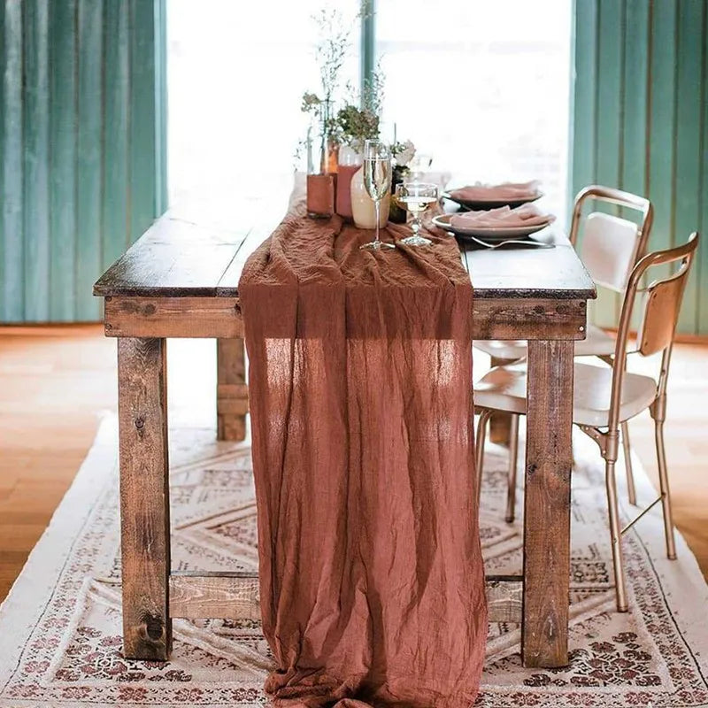 Vintage Semi-Sheer Table Runner