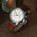 Vintage Waterproof Retro Quartz Chronograph 1963 Pilot Watch